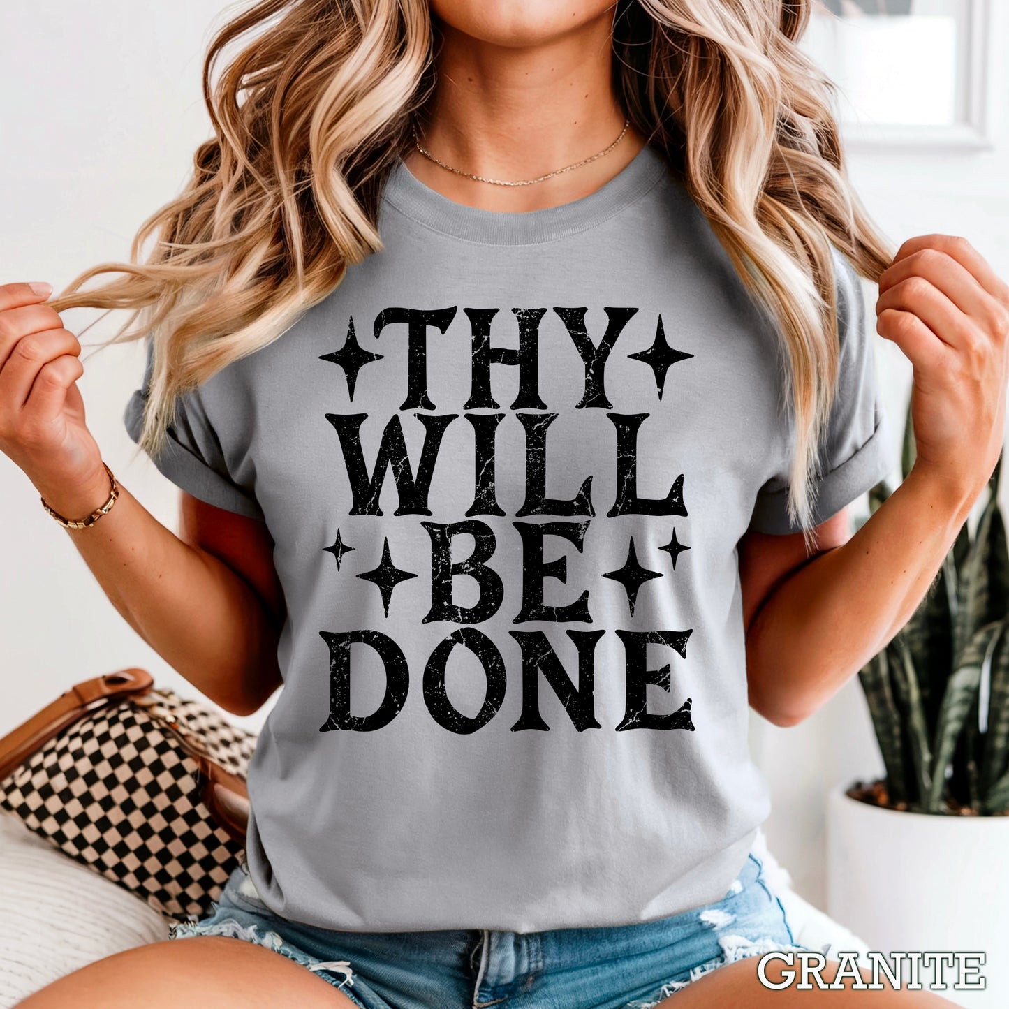 Thy Will Be Done Comfort Color Graphic Tee
