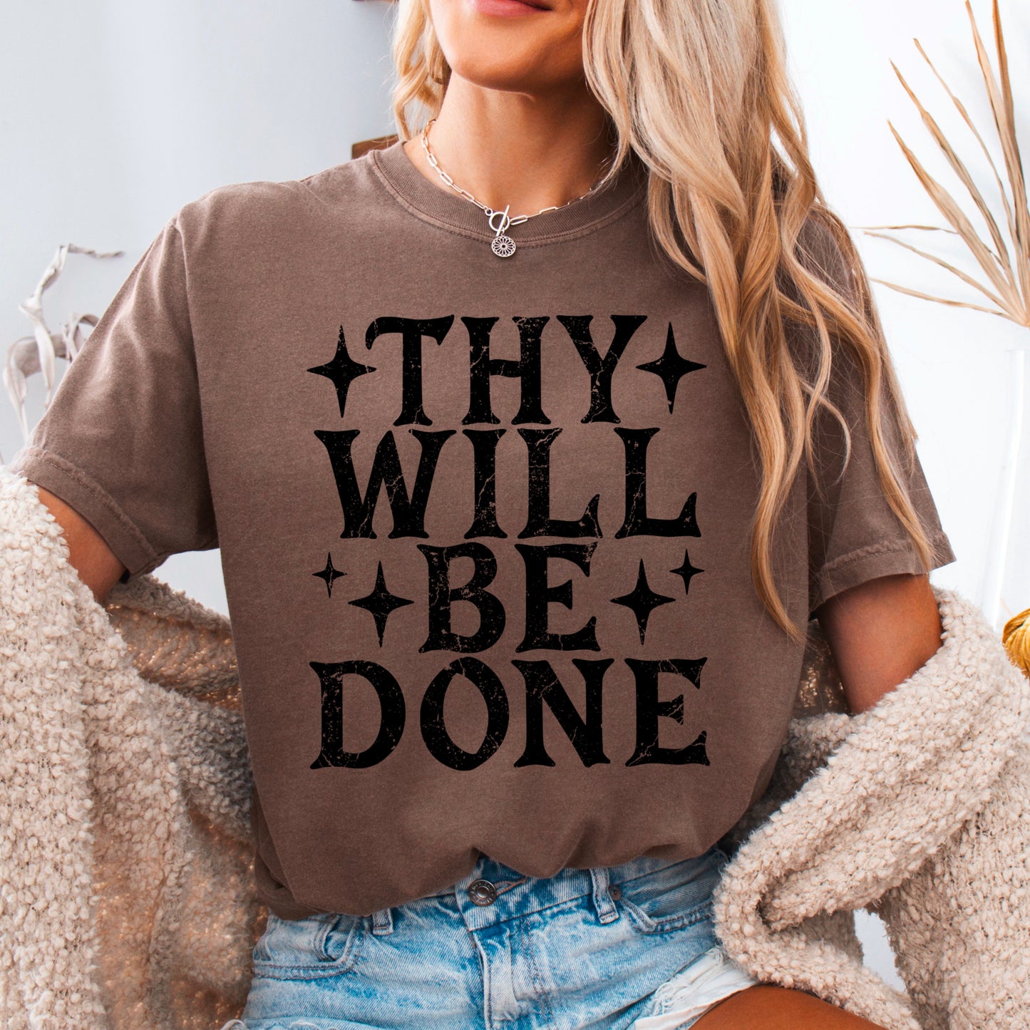 Thy Will Be Done Comfort Color Graphic Tee