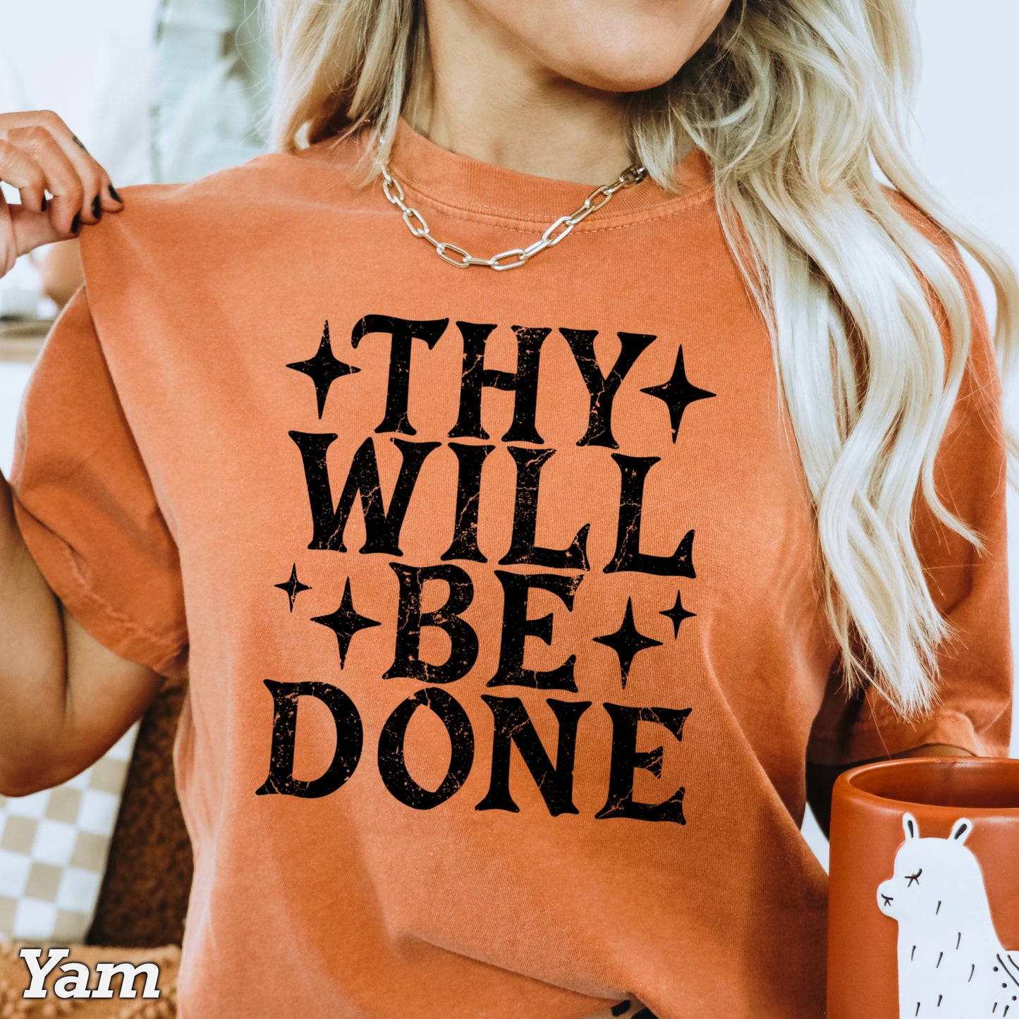 Thy Will Be Done Comfort Color Graphic Tee
