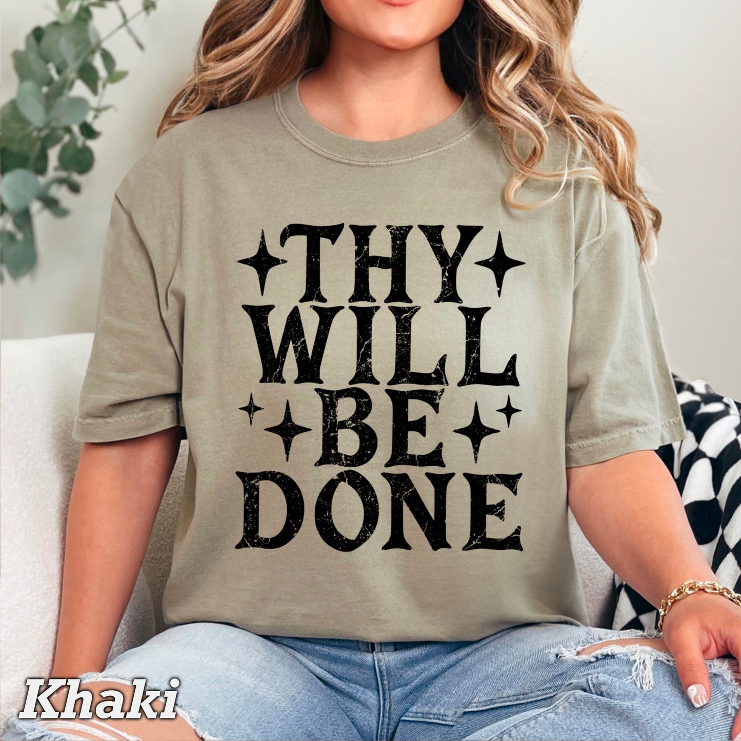 Thy Will Be Done Comfort Color Graphic Tee