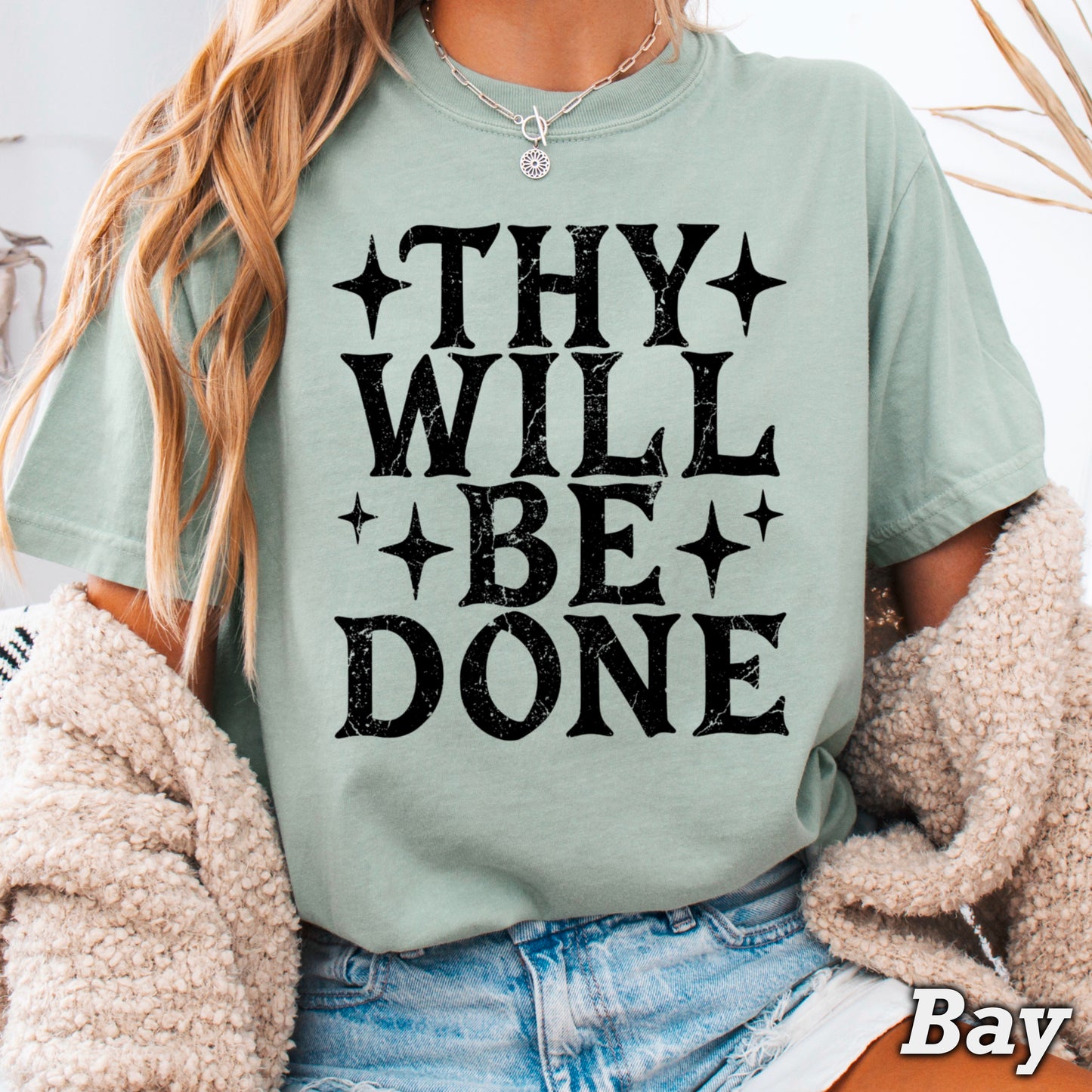 Thy Will Be Done Comfort Color Graphic Tee