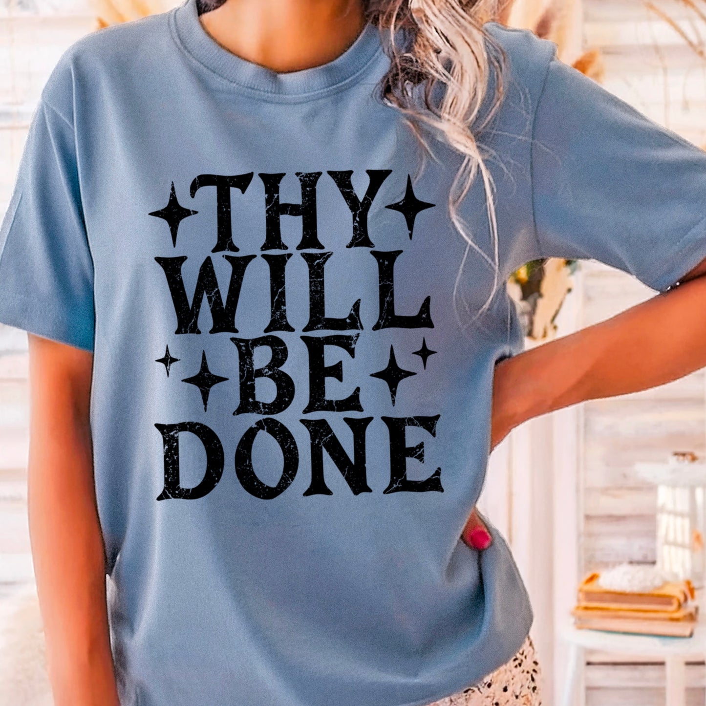 Thy Will Be Done Comfort Color Graphic Tee