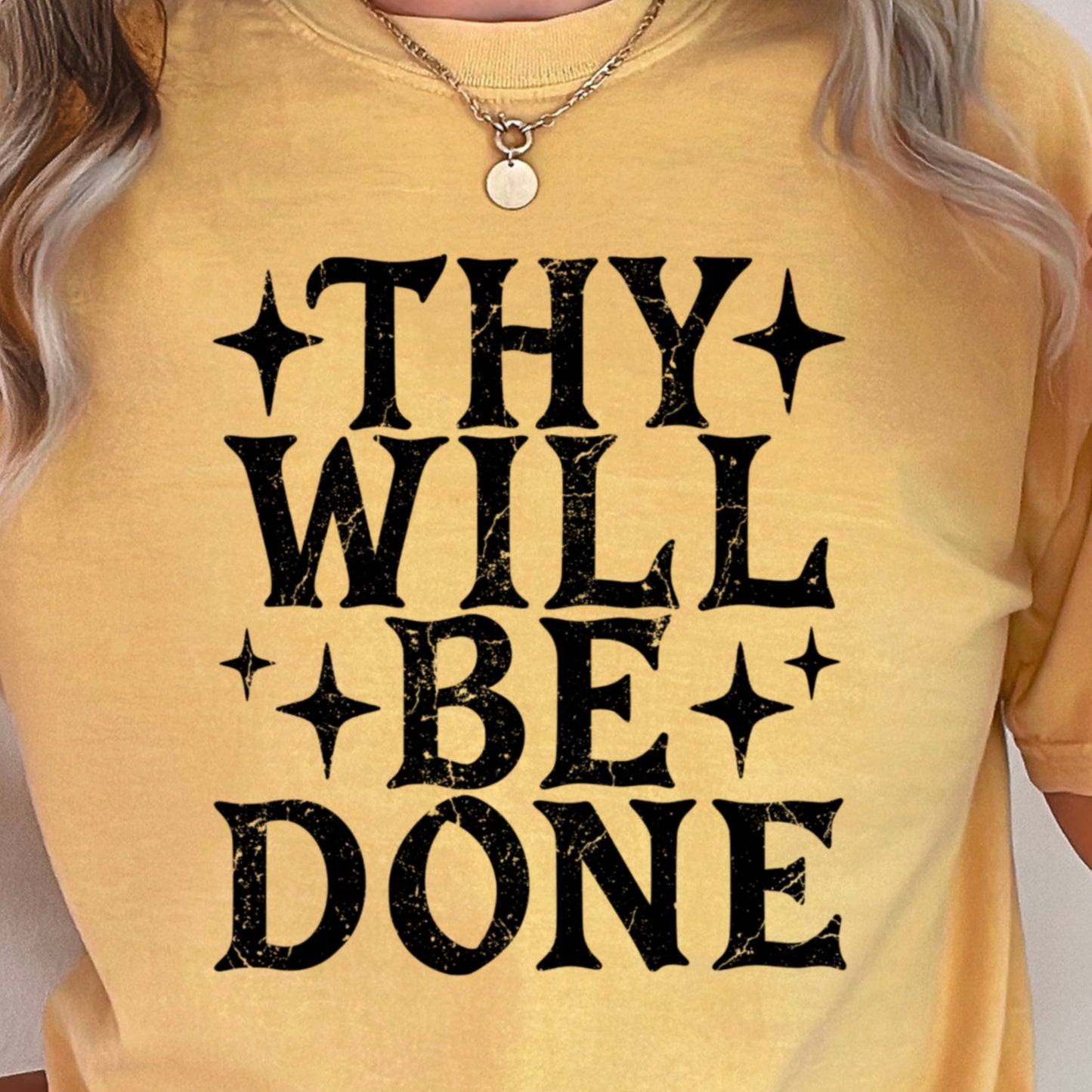 Thy Will Be Done Comfort Color Graphic Tee
