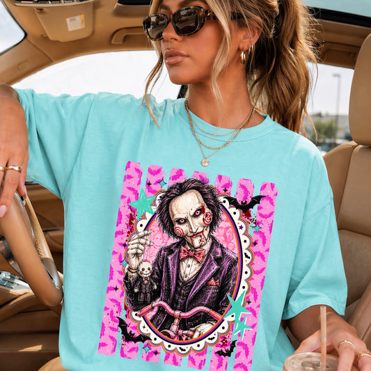 Horror Film Character Halloween Comfort Color Graphic Tee