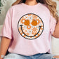 Floral Pumpkin Face Comfort Color Graphic Tee