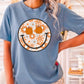 Floral Pumpkin Face Comfort Color Graphic Tee