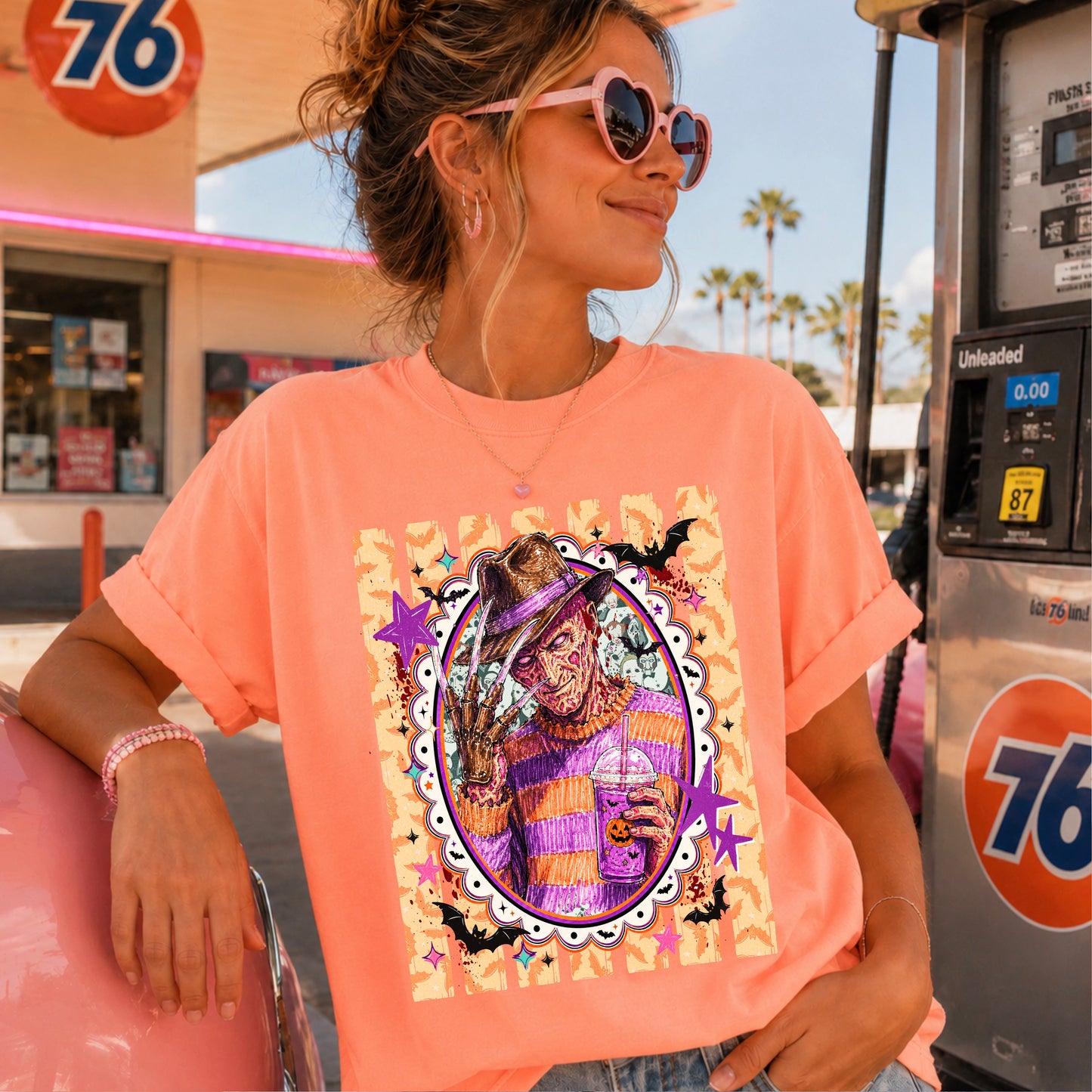Horror Film Character Halloween Comfort Color Graphic Tee