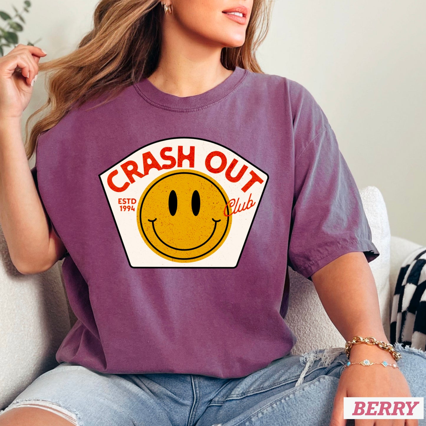 Crash Out Club Comfort Color Graphic Tee