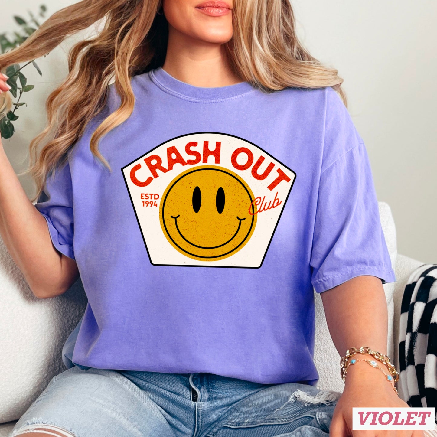 Crash Out Club Comfort Color Graphic Tee