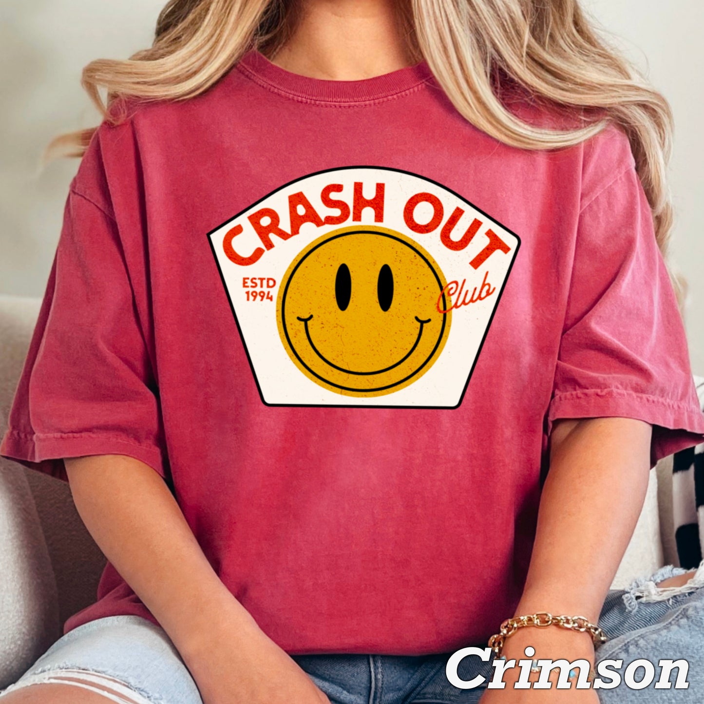 Crash Out Club Comfort Color Graphic Tee