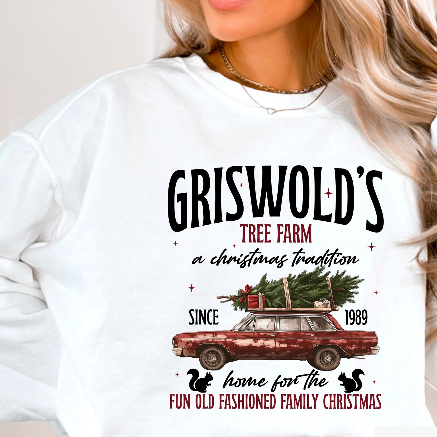 Griswold Christmas Tree Farm Crewneck Sweatshirt WS Ends 10/6