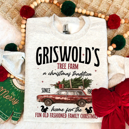 Griswold Christmas Tree Farm Crewneck Sweatshirt WS Ends 10/6