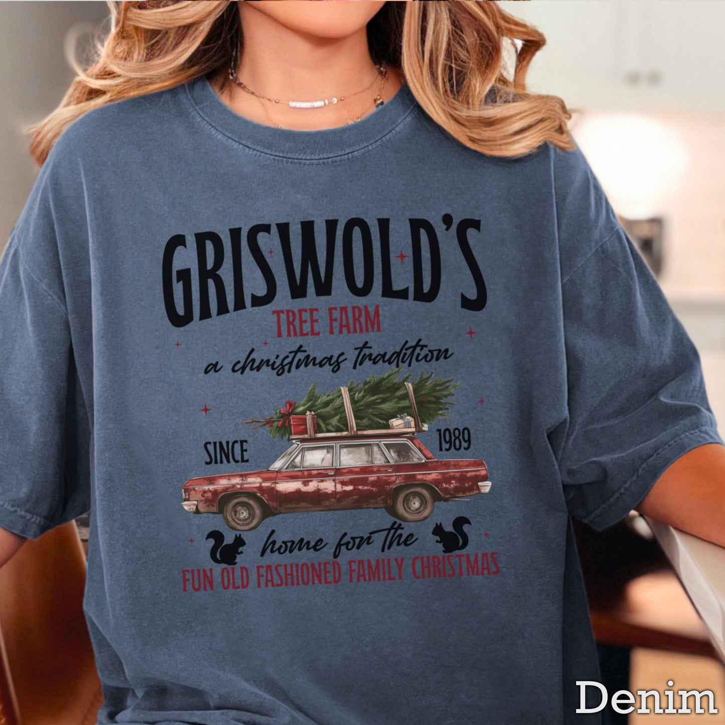 Griswold’s Christmas Tree Farm Comfort Color Graphic Tee WS Closes 10/6