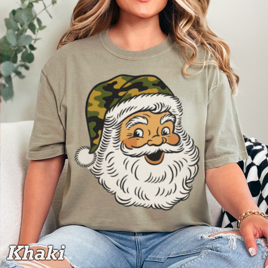Camo Santa Comfort Color Graphic Tee