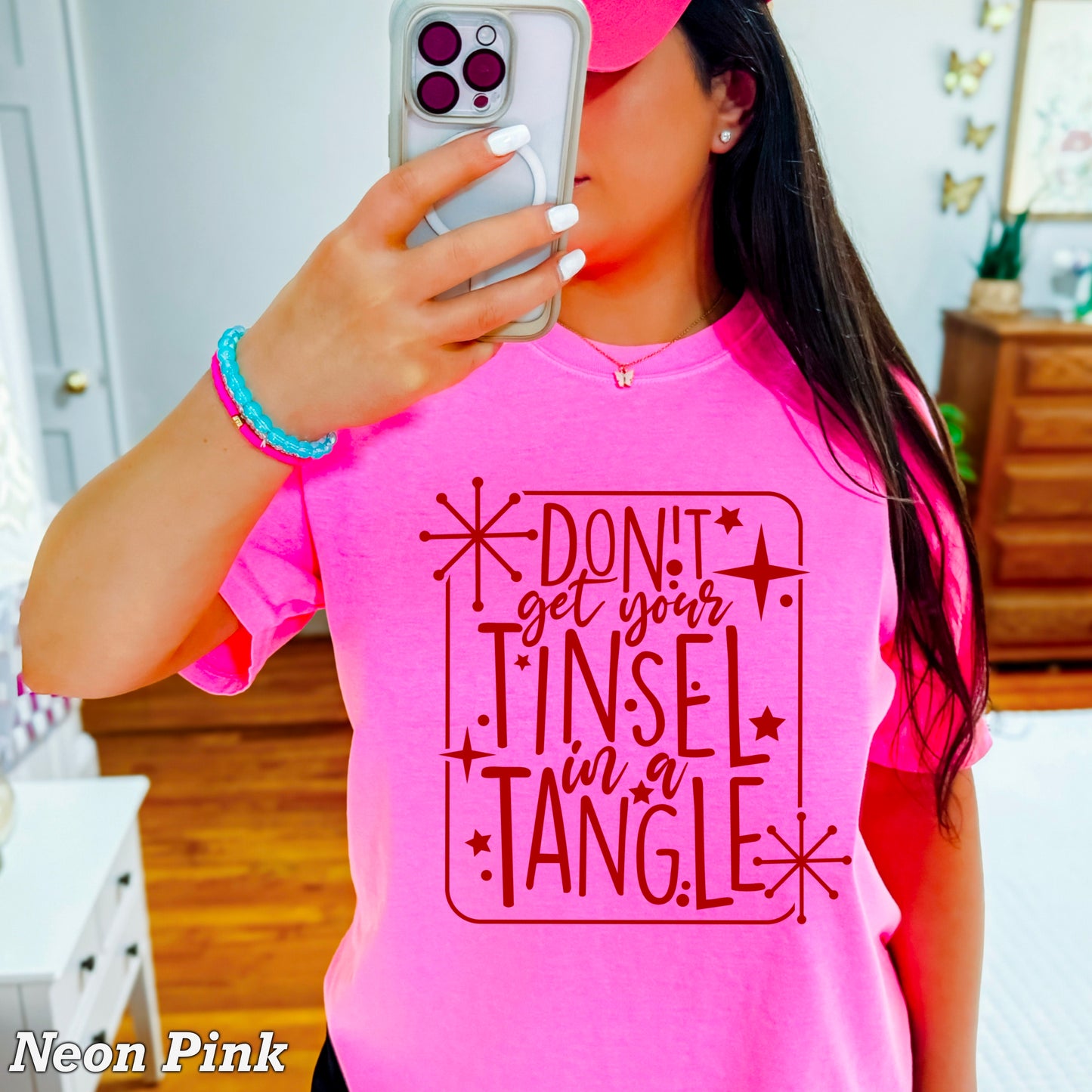 Don’t Get Your Tinsel In A Tangle Comfort Color Graphic Tee WS Closes 10/6