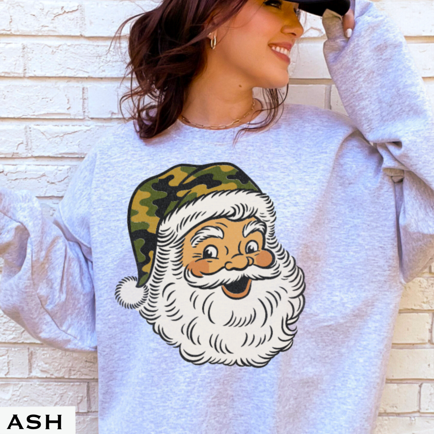 Camo Santa Crewneck Sweatshirt
