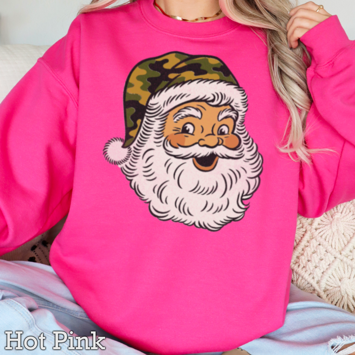 Camo Santa Crewneck Sweatshirt
