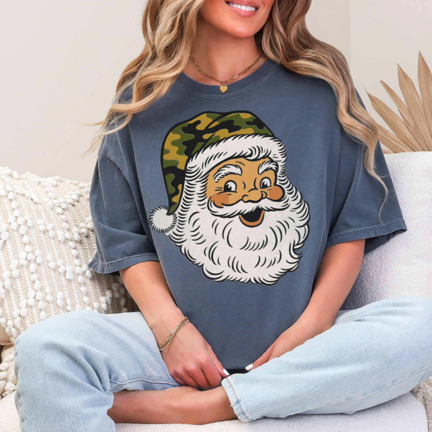 Camo Santa Comfort Color Graphic Tee