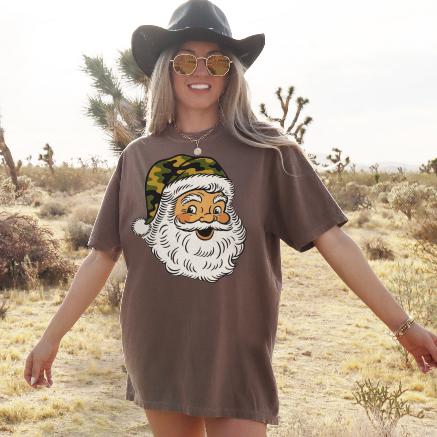 Camo Santa Comfort Color Graphic Tee
