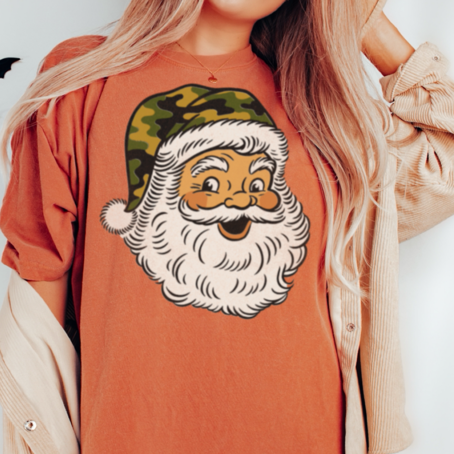 Camo Santa Comfort Color Graphic Tee