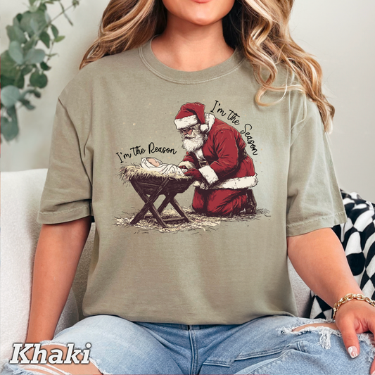 He’s The Reason Im The Season Comfort Color Graphic Tee