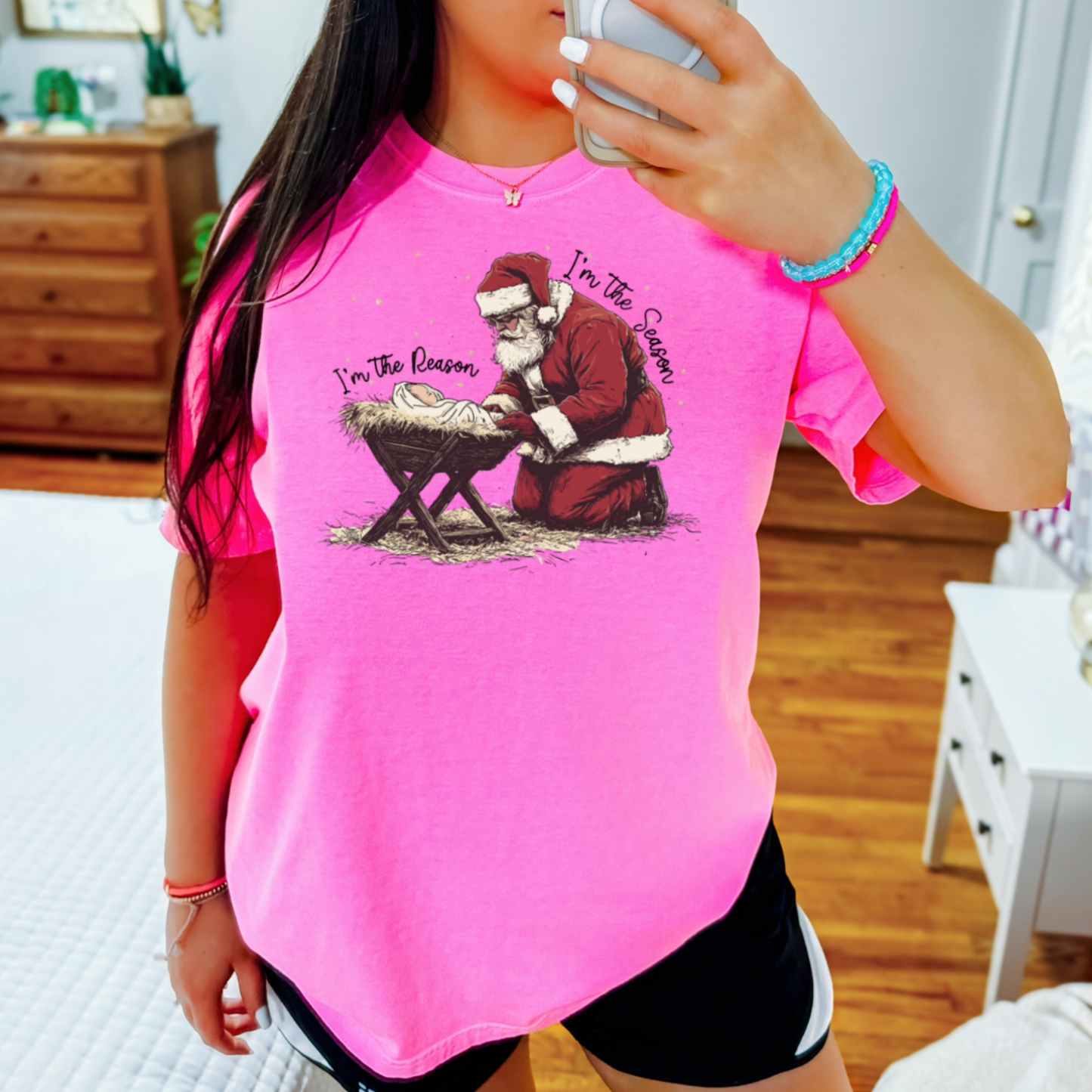 He’s The Reason Im The Season Comfort Color Graphic Tee