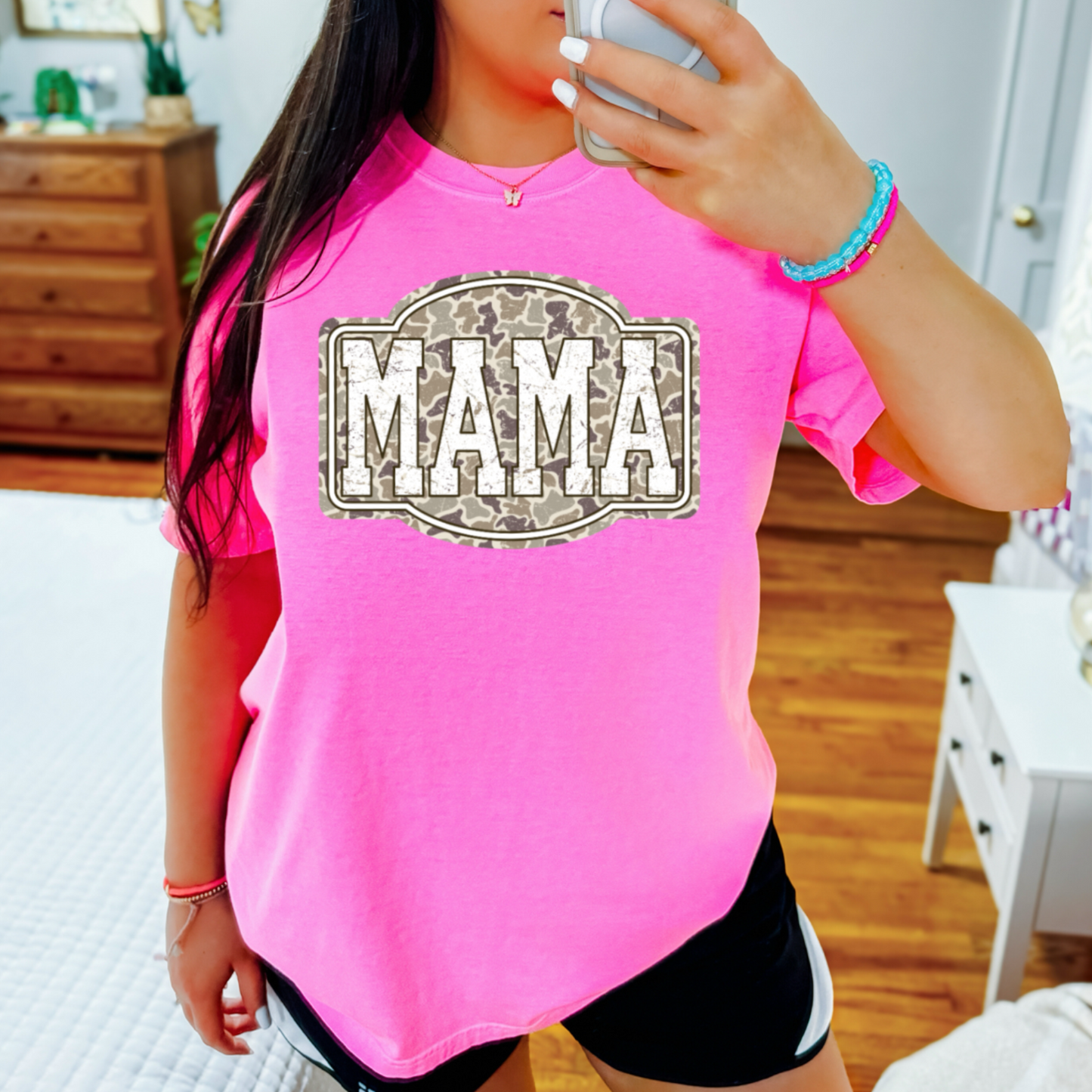 Camo Mama Comfort Color Graphic Tee