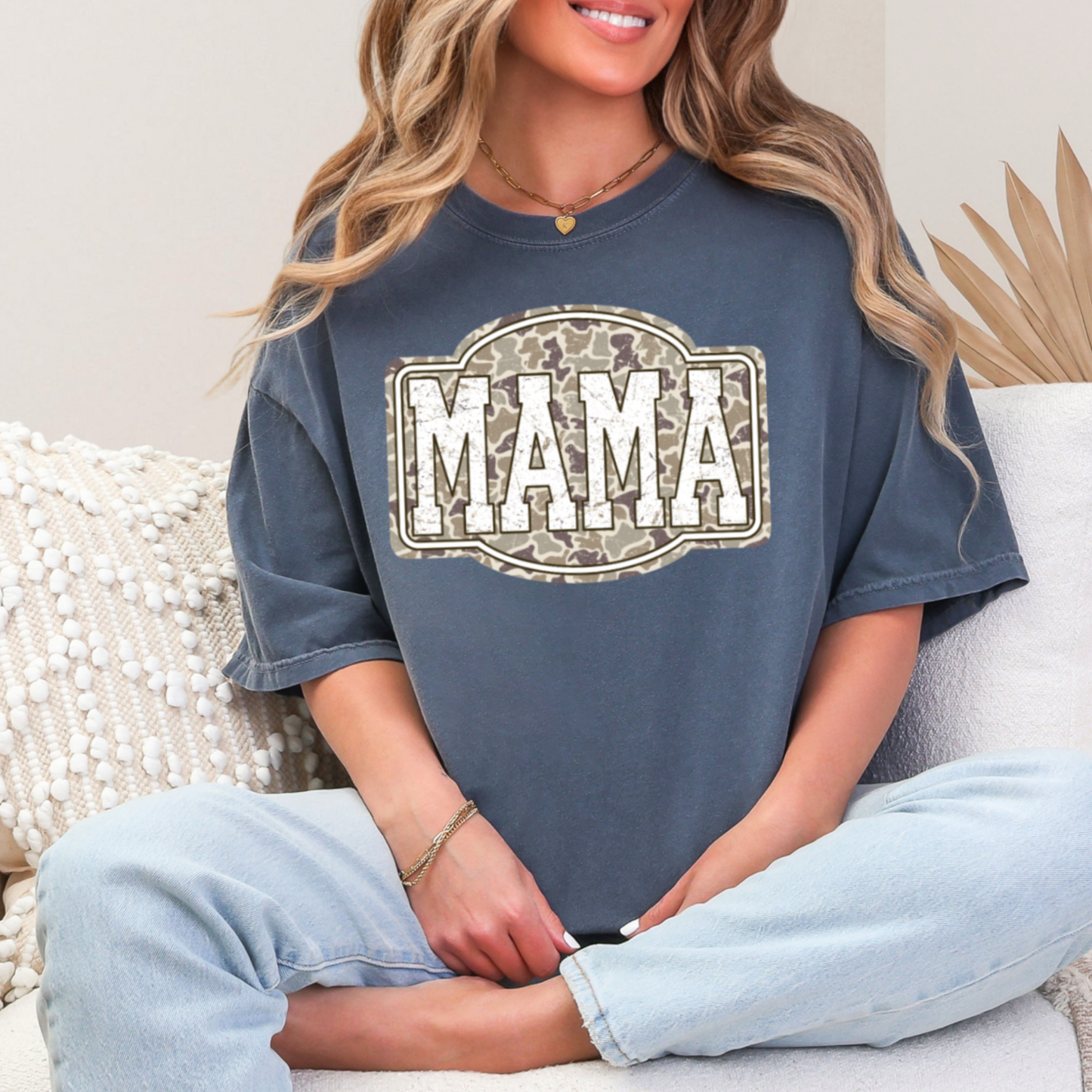 Camo Mama Comfort Color Graphic Tee