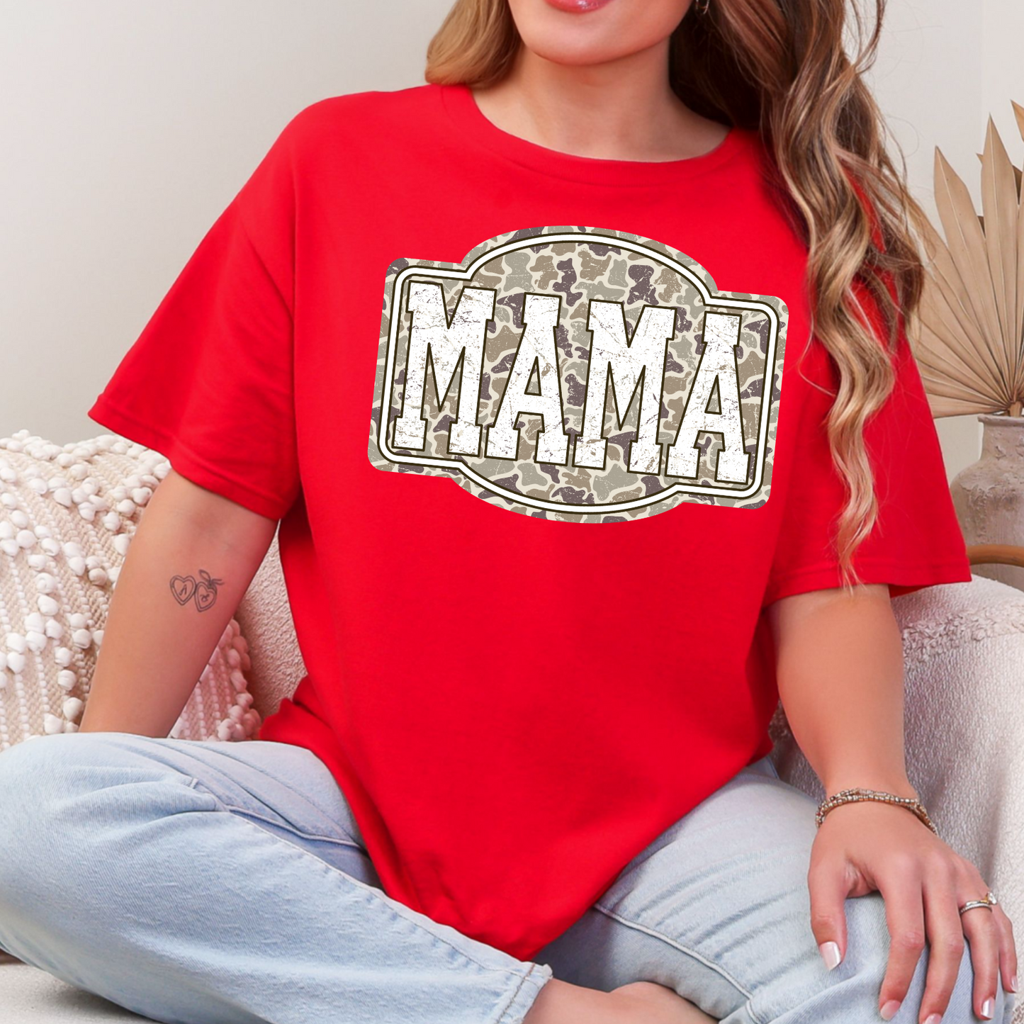 Camo Mama Comfort Color Graphic Tee