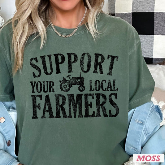 Support Your Local Farmers Screen Print Transfer