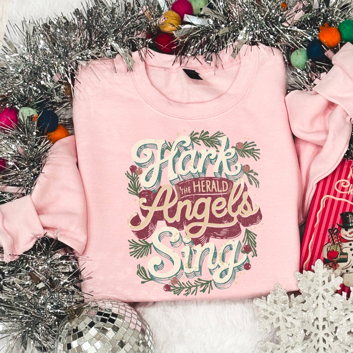 Hark The Herald Angels Sing Christmas DTF Transfer