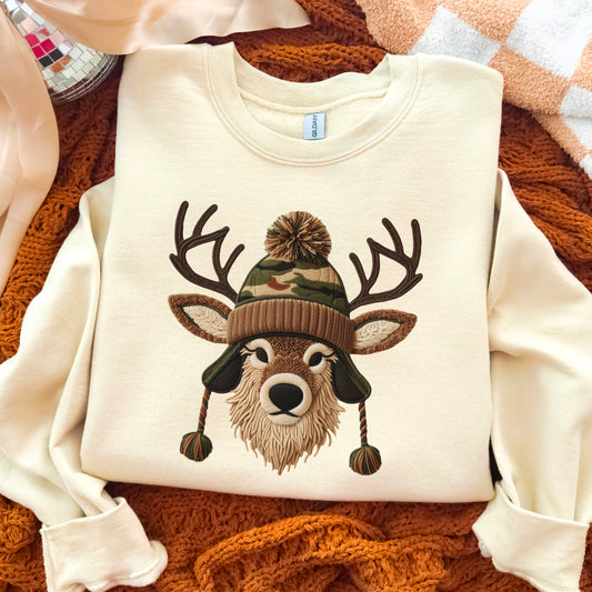 Camo Deer Head DTF Transfer