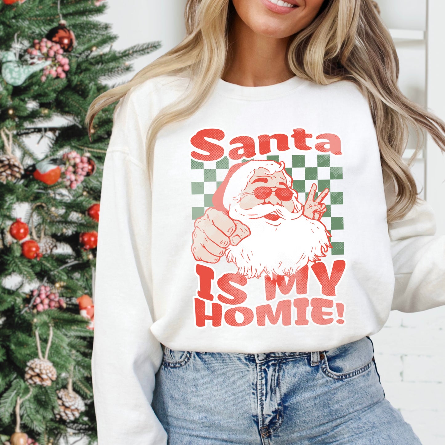 Santa Is My Homie DTF Transfer