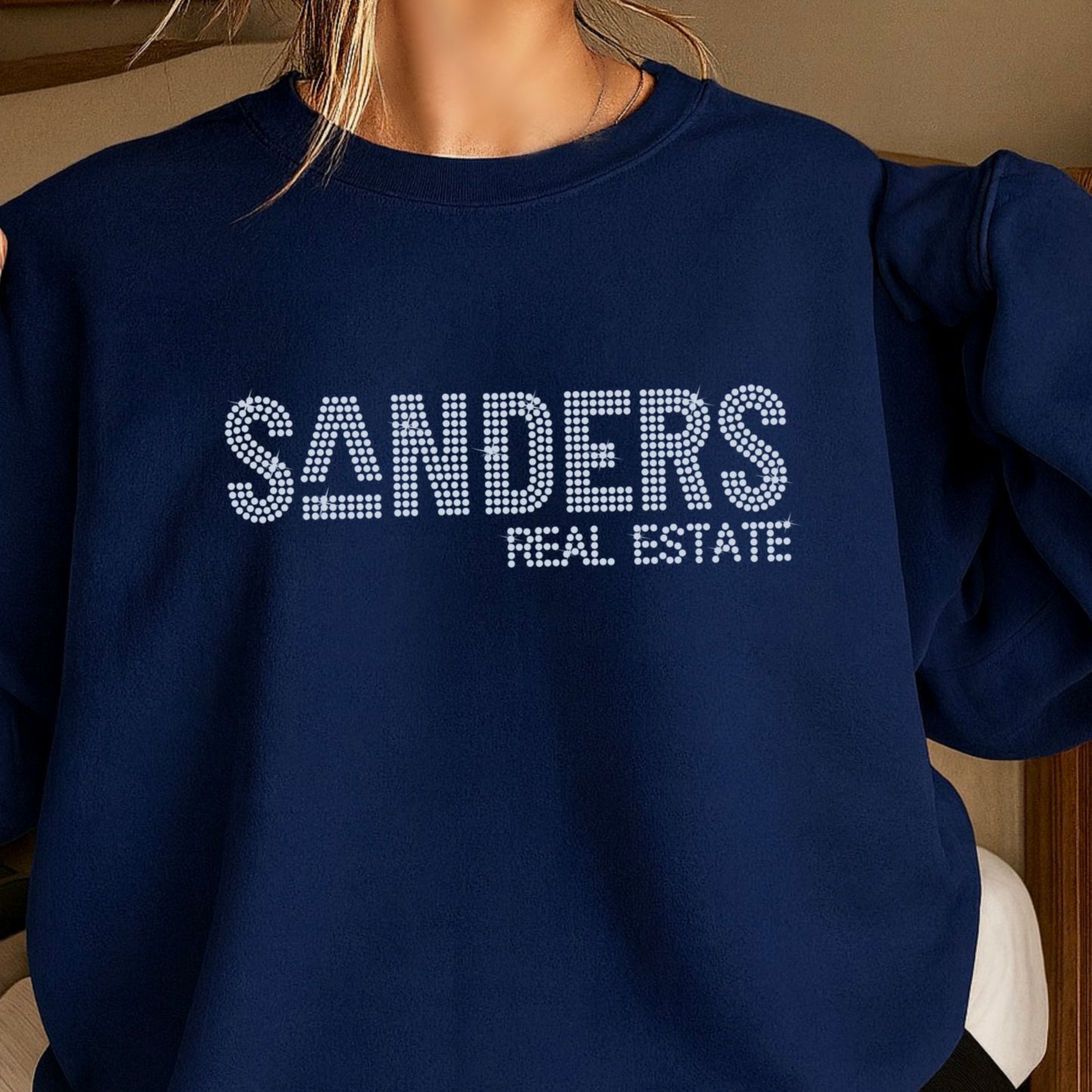 Sanders Real Estate Rhinestone Sweatshirt