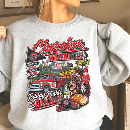 Cherokee Friday Nights Crewneck Sweatshirt ON SALE UNTIL 09/04/26