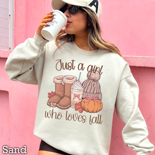 Just A Girl Who Loves Fall DTF Transfer
