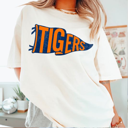 Tigers Pennant Flag DTF Transfer