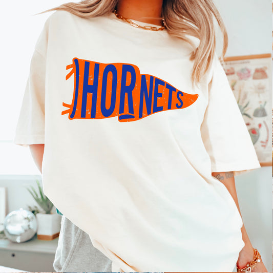 Hornets Pennant Flag DTF Transfer