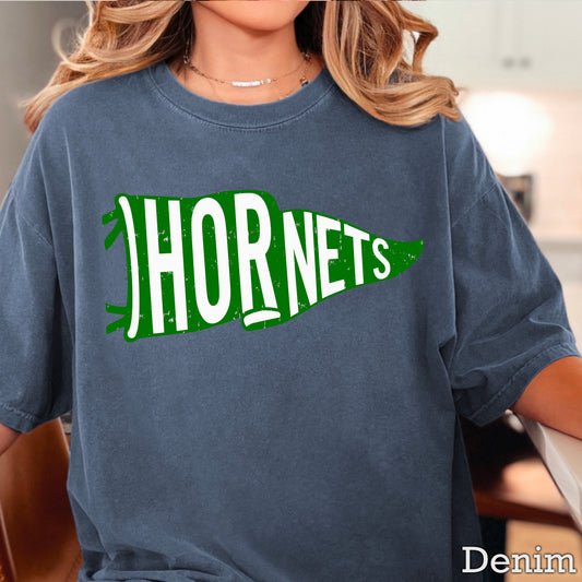 Hornets Pennant Flag DTF Transfer