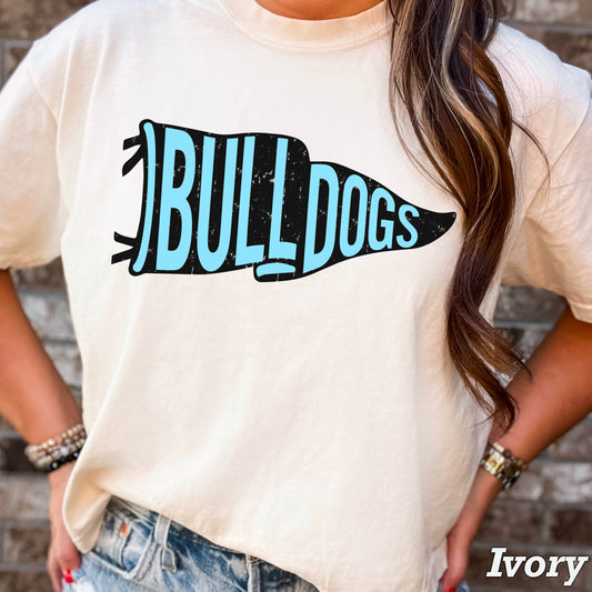 Bulldogs Pennant Flag DTF Transfer