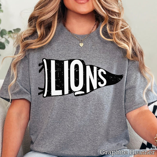 Lions Pennant Flag DTF Transfer