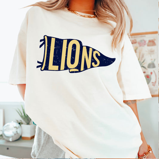 Lions Pennant Flag DTF Transfer