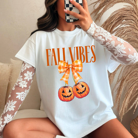 Fall Vibes With Pumpkins DTF Transfer