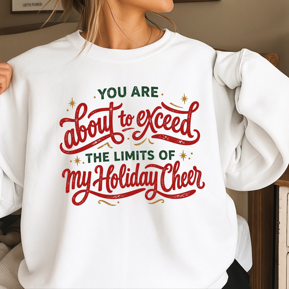 You Are About To Exceed My Limits Of Holiday Cheer Christmas DTF Transfer