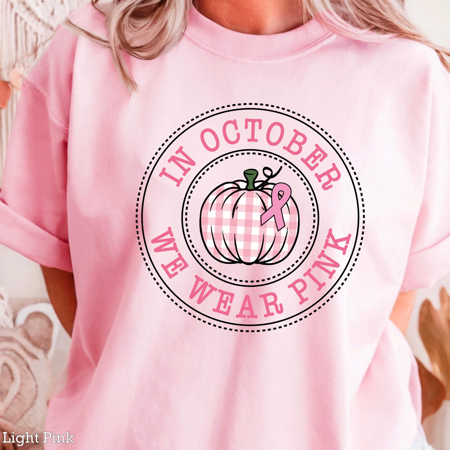 In October We Wear Pink DTF Transfer