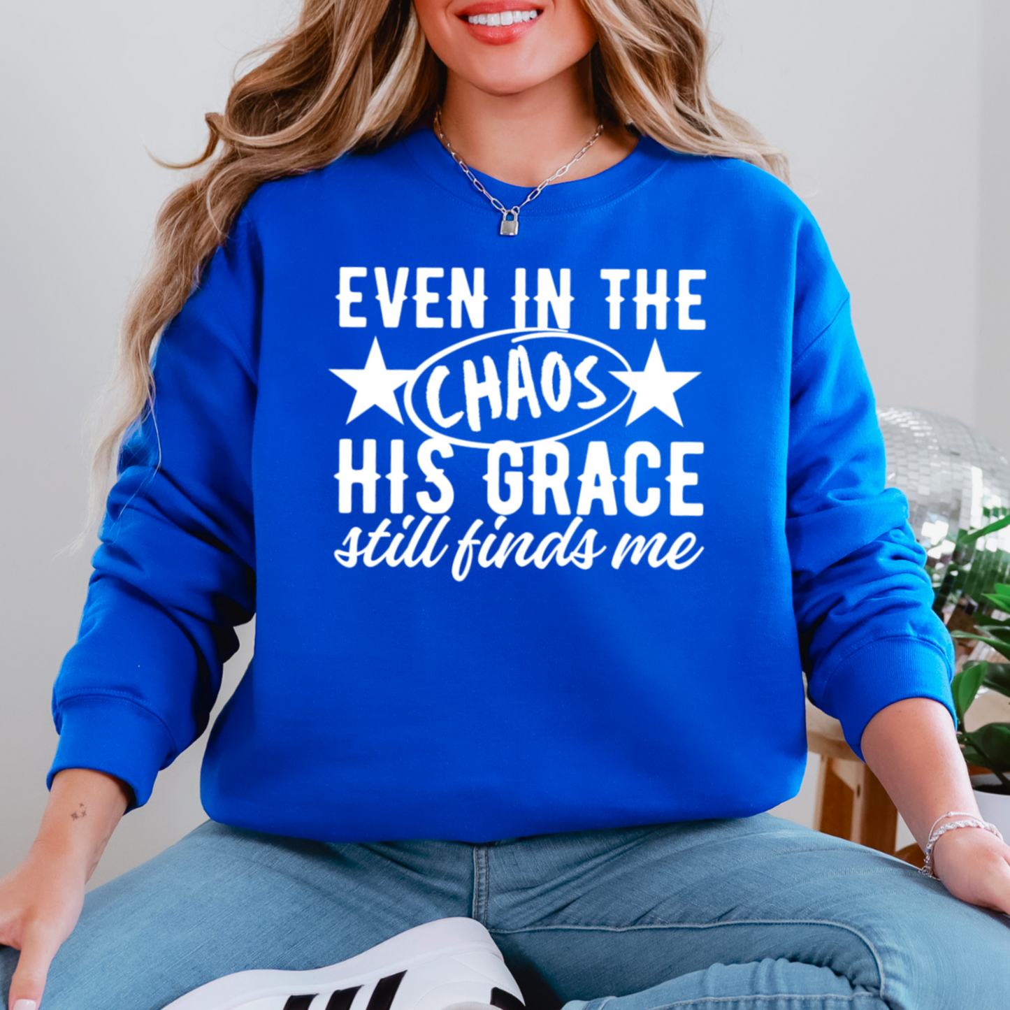 Even In The Chaos Graphic Crewneck Sweatshirt