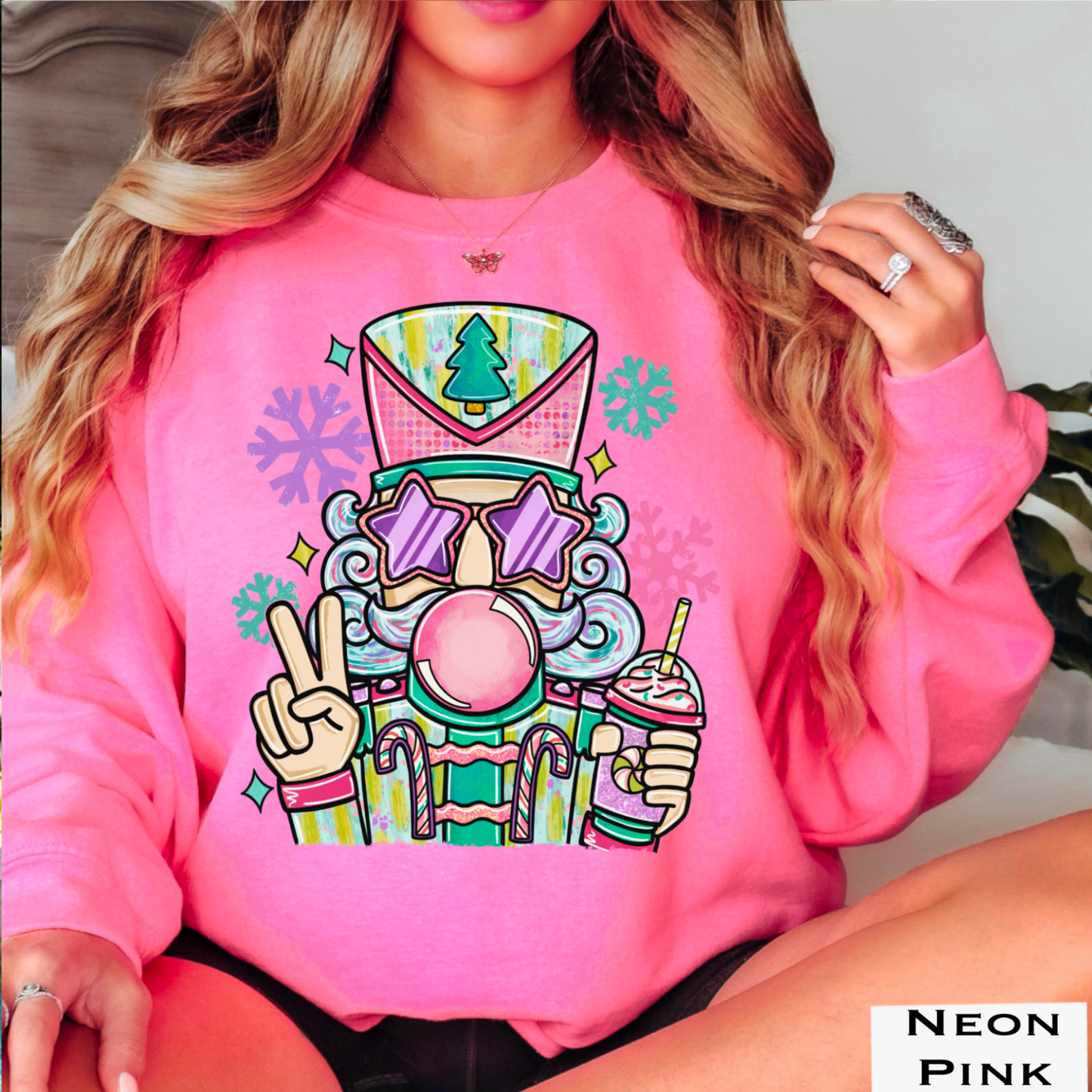 Preppy Nutcracker Graphic Crewneck Sweatshirt