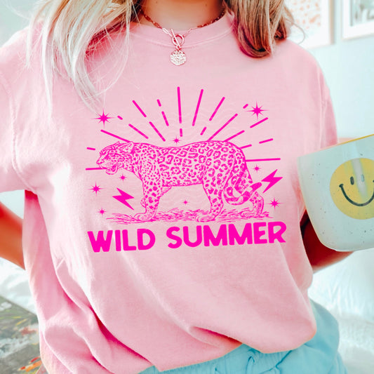 Ships 5/2 Cheetah Wild Summer Screen Print Transfer