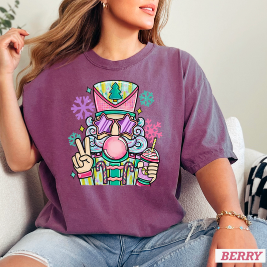 Preppy Nutcracker Comfort Color Graphic Tee