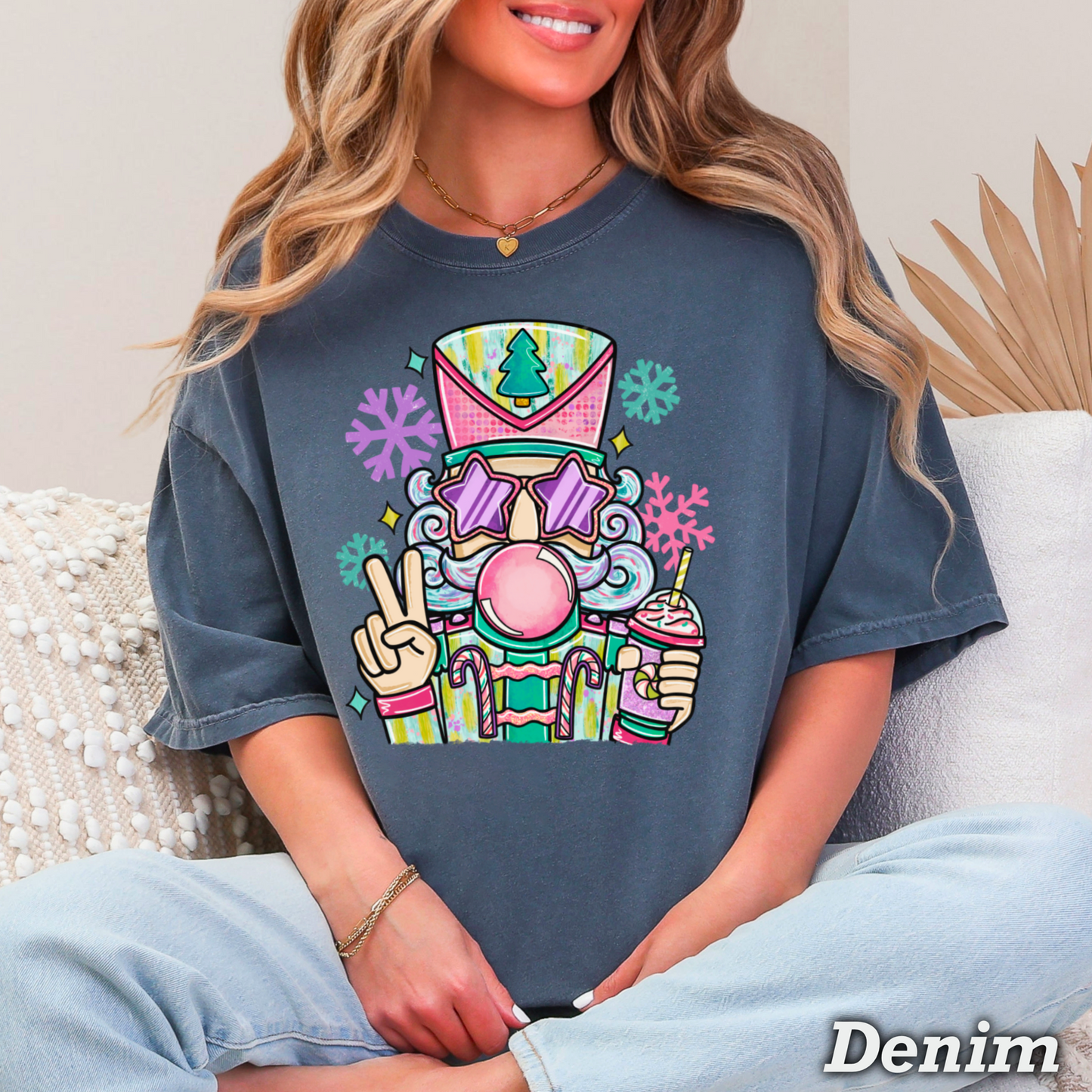 Preppy Nutcracker Comfort Color Graphic Tee